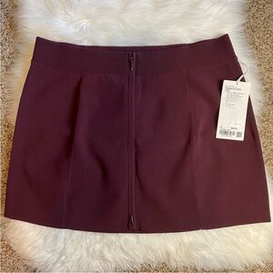 Lululemon Ribbed-Knit Mini Skirt, Garnet